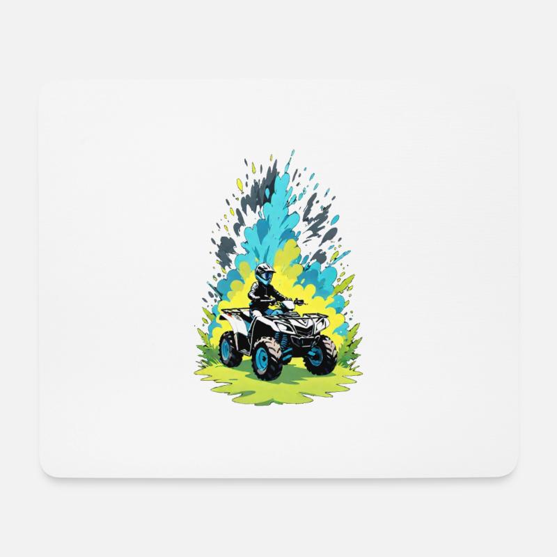 Quad & Offroad - Mousepad (Querformat) - Weiß