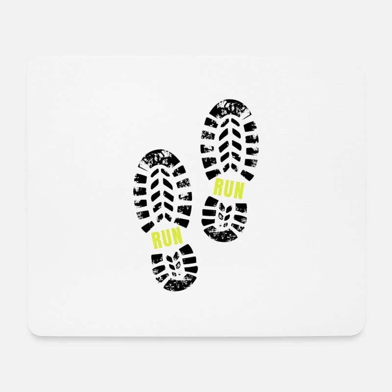 Lauf - sportliche Geschenkidee - Mousepad (Querformat) - Weiß