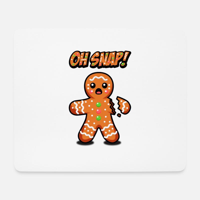 Oh Snap! Gingerbread Man - Mouse Pad (horizontal) - white