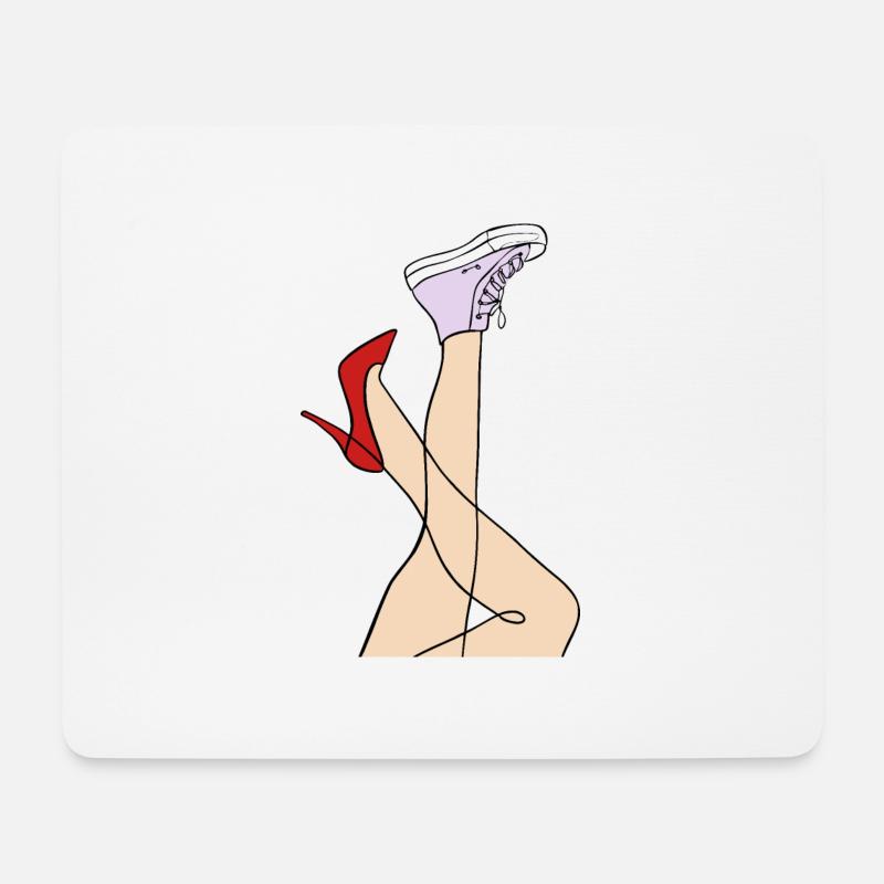 Heels Canvas Love - Mousepad (Querformat) - Weiß