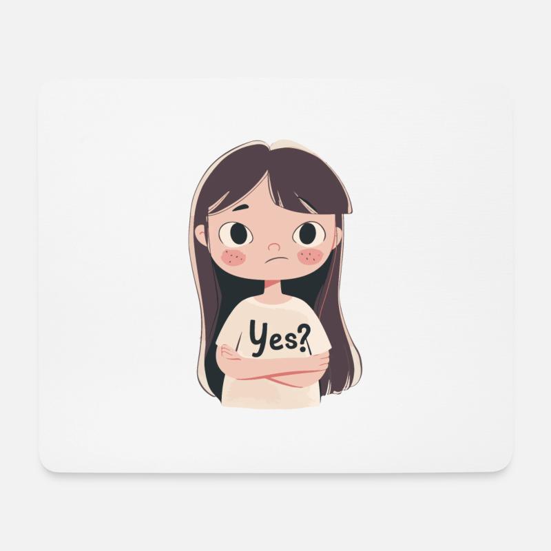 YES? - Mousepad (Querformat) - Weiß