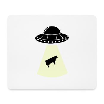 Vache OVNI - Tapis de souris (format paysage) - blanc - Devant