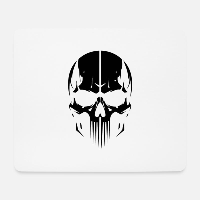 Totenkopf, Totenschädel - Mousepad (Querformat) - Weiß