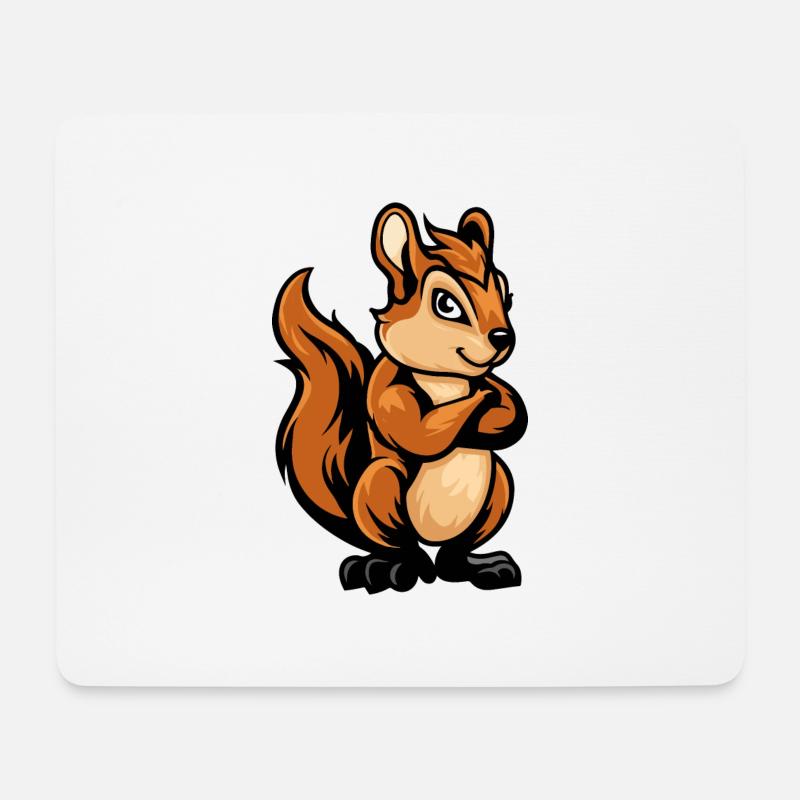 Eichhörnchen Comic - Mousepad (Querformat) - Weiß