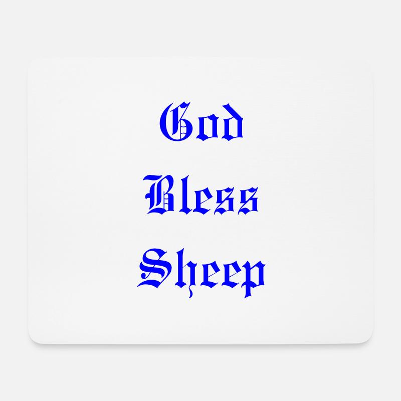 GodBlessSheep - Mouse Pad (horizontal) - white