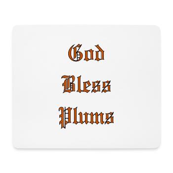 GodBlessPlums - Mouse Pad (horizontal) - white - Front