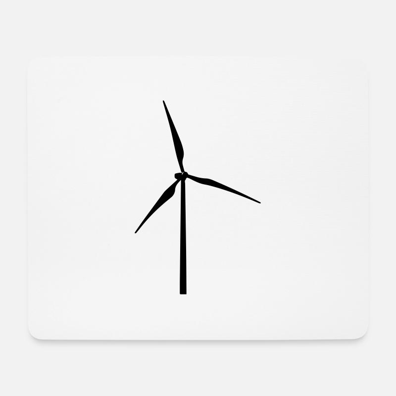 Windrad - Mousepad (Querformat) - Weiß