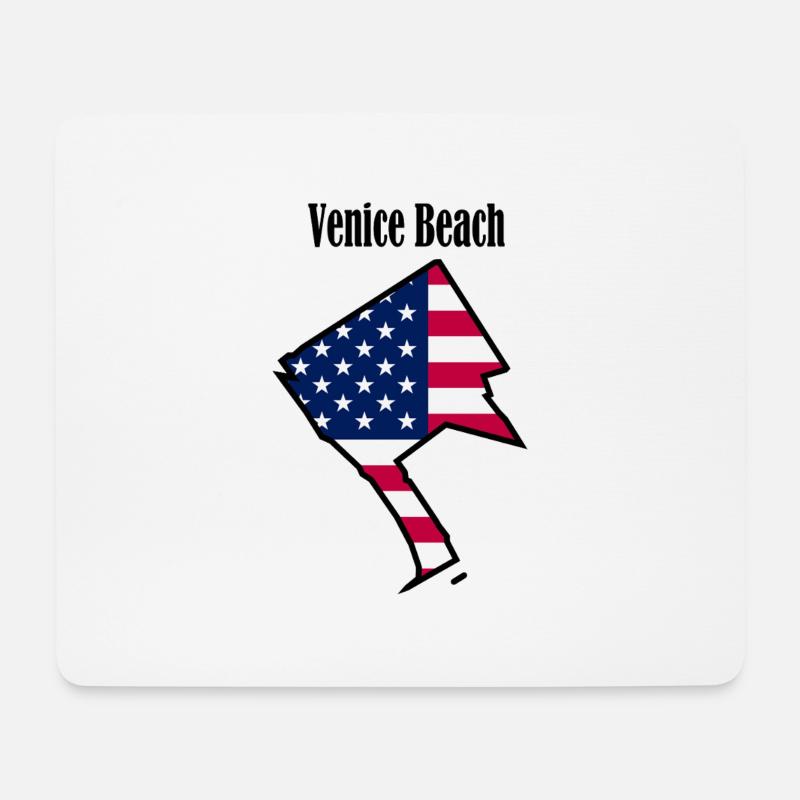Strand von Venedig - Mousepad (Querformat) - Weiß