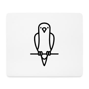 perroquet - Tapis de souris (format paysage) - blanc - Devant