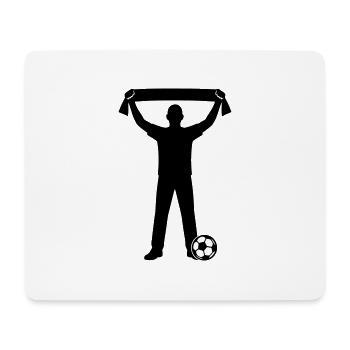 Football Fan Silhouette - Mouse Pad (horizontal) - white - Front