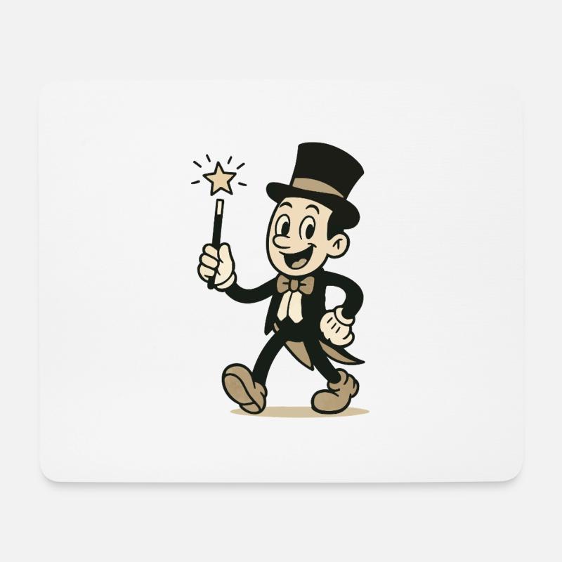 zauberer comic - Mousepad (Querformat) - Weiß