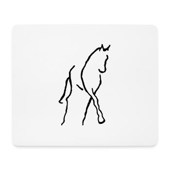 pferdbrush - Mousepad (Querformat) - Weiß - Vorne