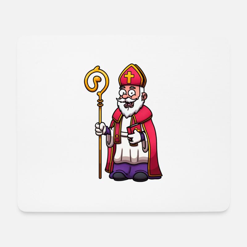 Heiliger Nikolaus - Mousepad (Querformat) - Weiß