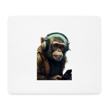 Monkey - Mouse Pad (horizontal) - white - Front