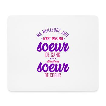 ma meilleure amie est ma soeur de coeur - Tapis de souris (format paysage) - blanc - Devant