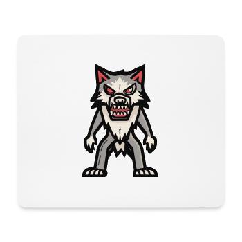 Wolf Halloween Comic - Mousepad (Querformat) - Weiß - Vorne