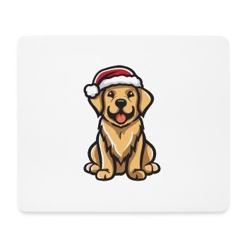 Golden Retriever Hund Weihnachten Lustig - Mousepad (Querformat) - Weiß - Vorne