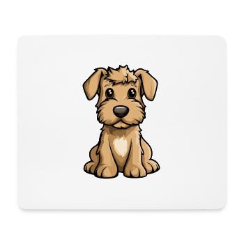 Airedale Terrier Hund Comic Baby - Mousepad (Querformat) - Weiß - Vorne