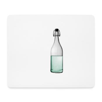 Bouteille d'eau bouteille liège - Tapis de souris (format paysage) - blanc - Devant