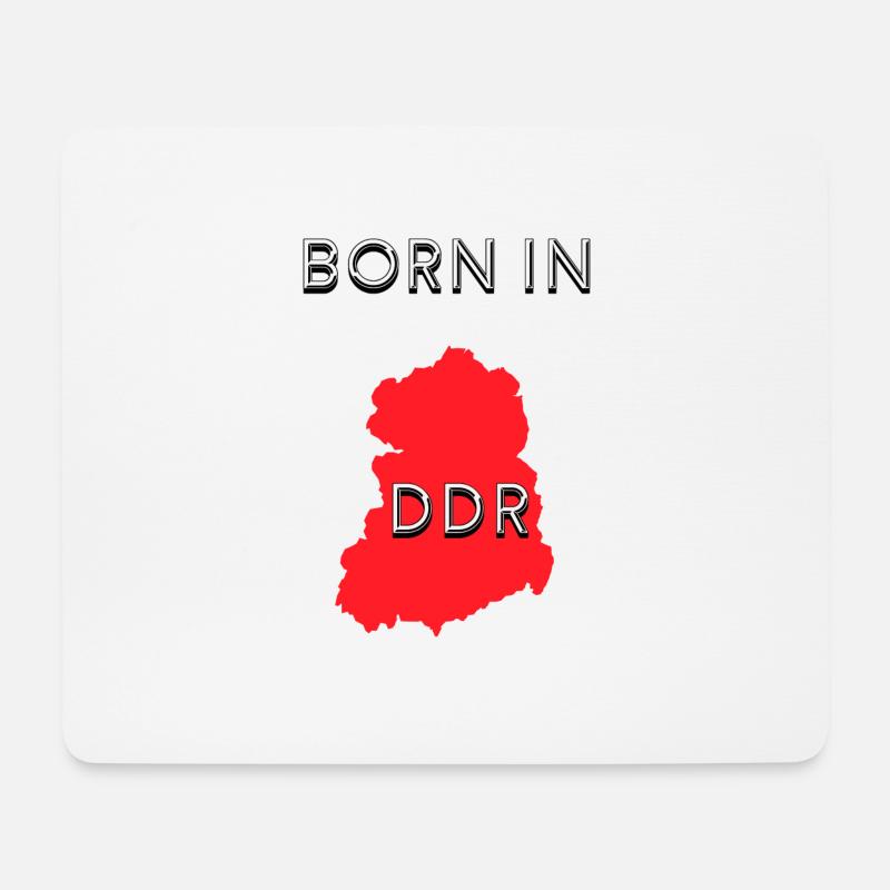 Born in DDR - Mousepad (Querformat) - Weiß