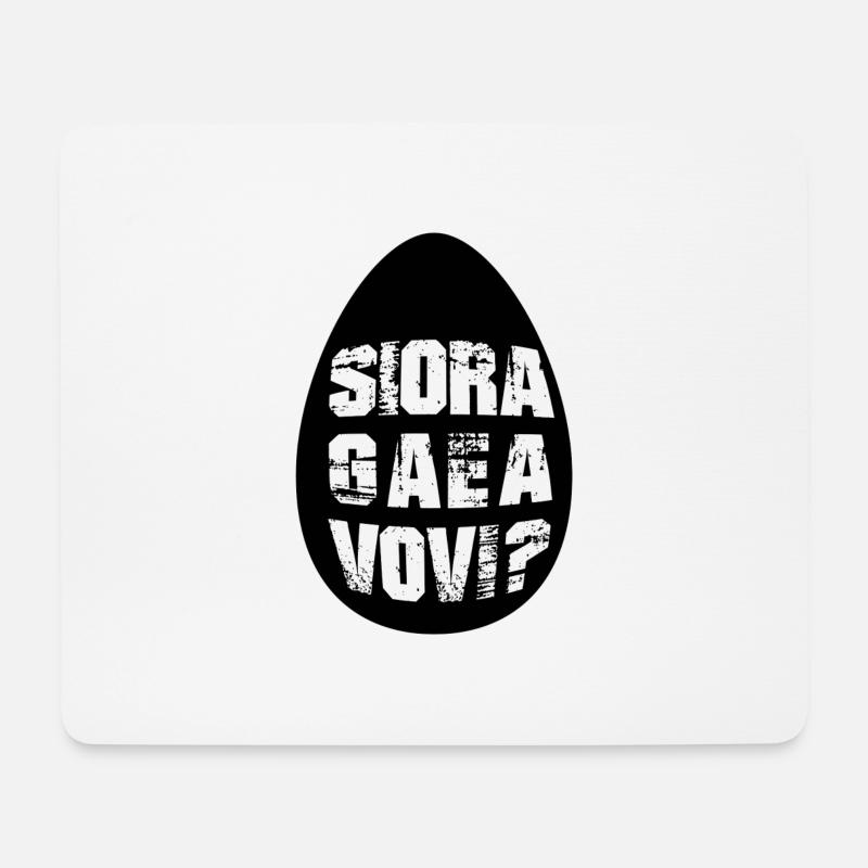 Siora Gaea Vovi? eine venezianische Art zu sagen - Mousepad (Querformat) - Weiß