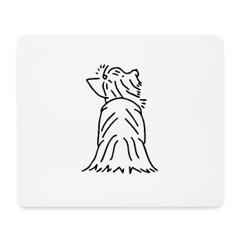 Hund Chien - Tapis de souris (format paysage) - blanc - Devant