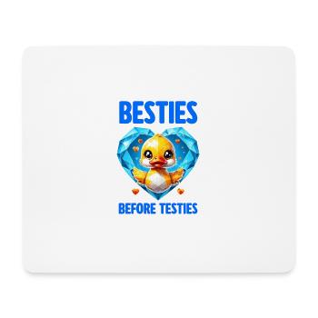 Geometric Besties Before Testies - Mouse Pad (horizontal) - white - Front