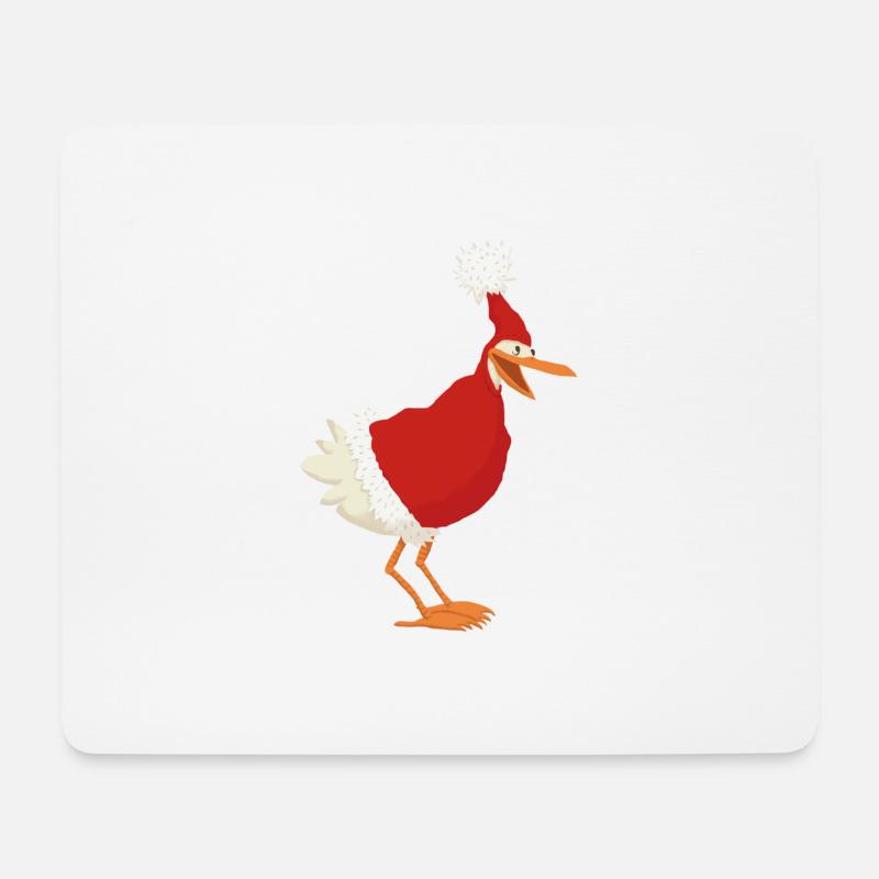 christmas chicken - Tapis de souris (format paysage) - blanc