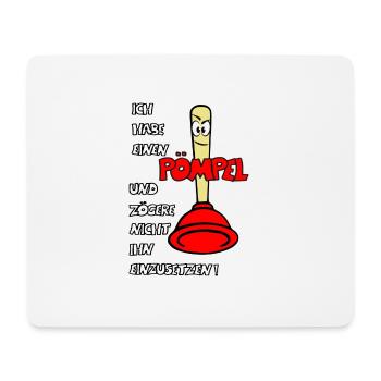 Pömpel - Mousepad (Querformat) - Weiß - Vorne