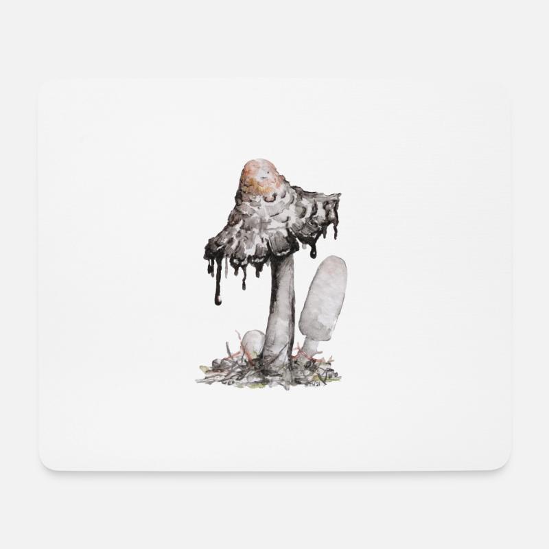 ink fungus - Mouse Pad (horizontal) - white
