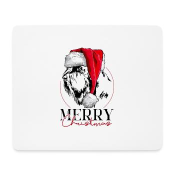 Santa GIANT SCHNAUZER Merry Christmas Wilsigns - Mouse Pad (horizontal) - white - Front