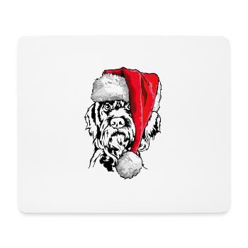 Père Noël allemand Chiens de Noël Wilsigns - Tapis de souris (format paysage) - blanc - Devant