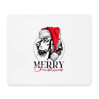 Santa Gordon Setter Merry Christmas Dog Wilsigns - Mouse Pad (horizontal) - white - Front
