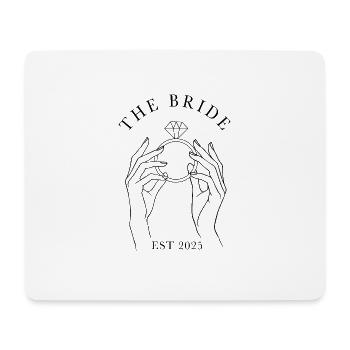 Hände mit Ring - The Bride, est 2025 - Mousepad (Querformat) - Weiß - Vorne