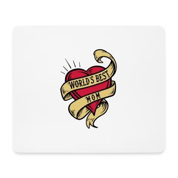 world es best mom - Beste Mutter der Welt - Mousepad (Querformat) - Weiß - Vorne