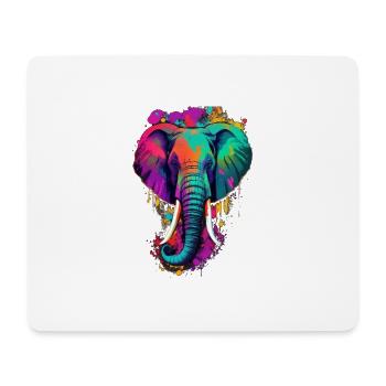 Elefant - Mousepad (Querformat) - Weiß - Vorne