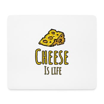 Le fromage, c’est la vie | Cadeau amusant pour les amateurs de fromage - Tapis de souris (format paysage) - blanc - Devant
