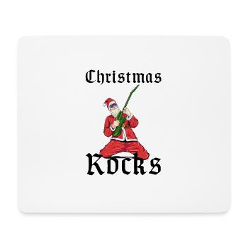 Pierres de Noël, Arbre de Noël du Père Noël - Tapis de souris (format paysage) - blanc - Devant