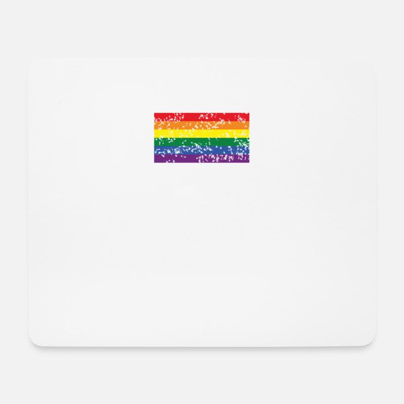Gay Pride - Mousepad (Querformat) - Weiß