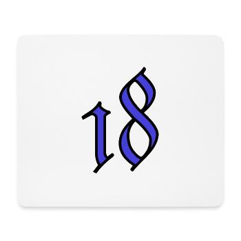18. 18 JAHRE ALT. 18. JAHRESTAG. 18. GEBURTSTAG. - Mousepad (Querformat) - Weiß - Vorne