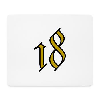 18. 18 JAHRE ALT. 18. JAHRESTAG. 18. GEBURTSTAG. - Mousepad (Querformat) - Weiß - Vorne
