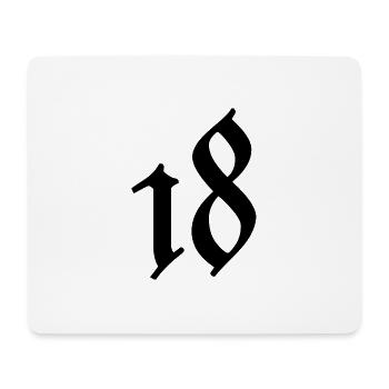 18. 18 JAHRE ALT. 18. JAHRESTAG. 18. GEBURTSTAG. - Mousepad (Querformat) - Weiß - Vorne