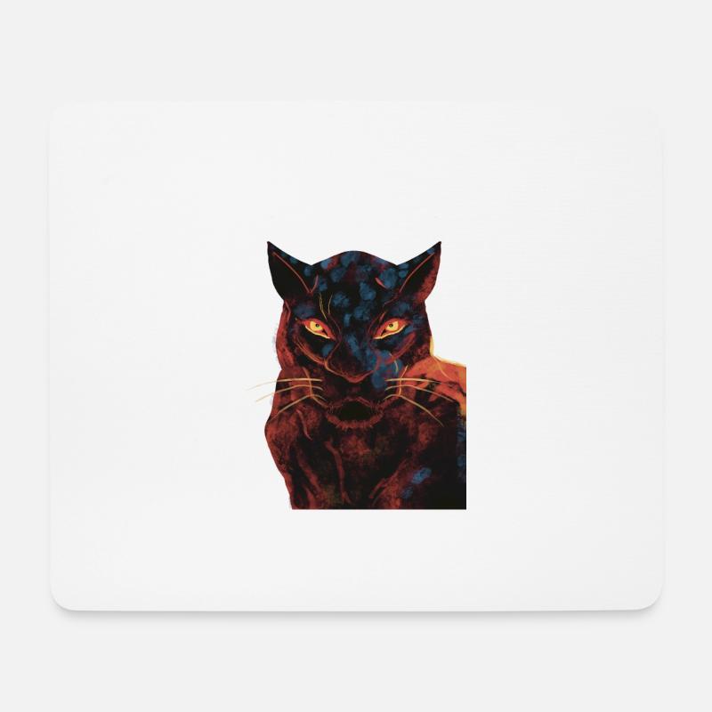 Panther - Mousepad (Querformat) - Weiß