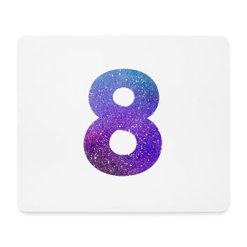 Number 8 galaxy - Mouse Pad (horizontal) - white - Front