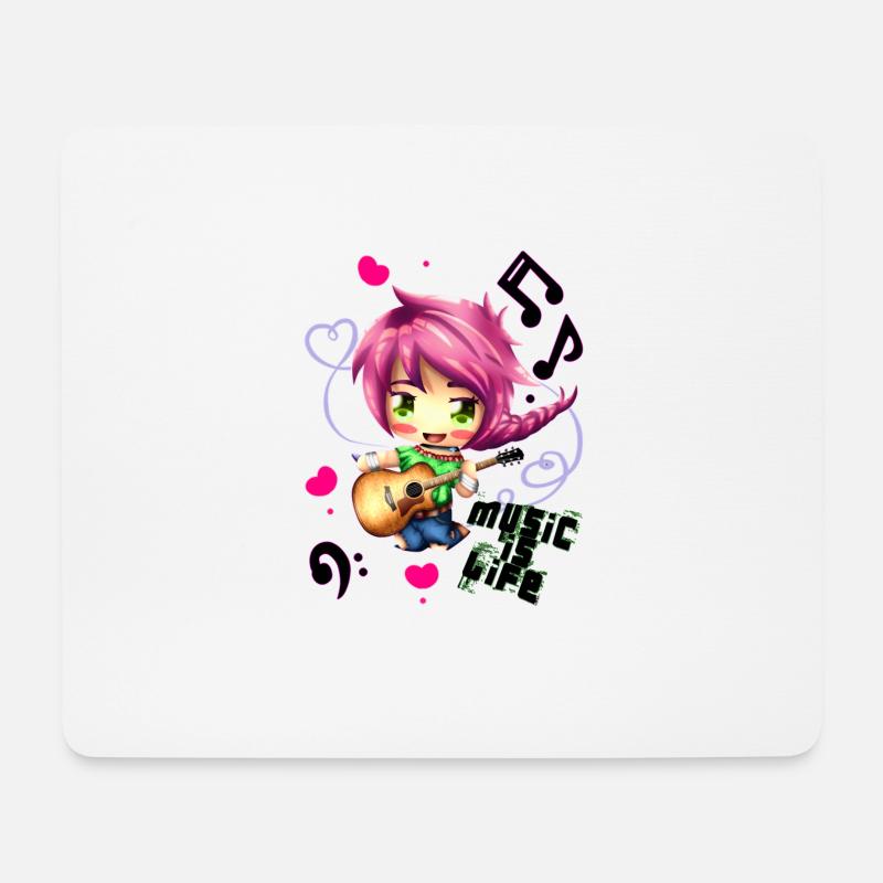Music is life - Mouse Pad (horizontal) - white
