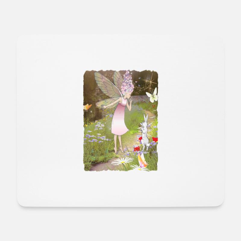 Ostara und Max - Mousepad (Querformat) - Weiß