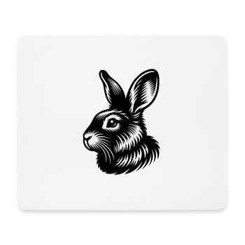 Little cute bunny with big ears - Mouse Pad (horizontal) - white - Front