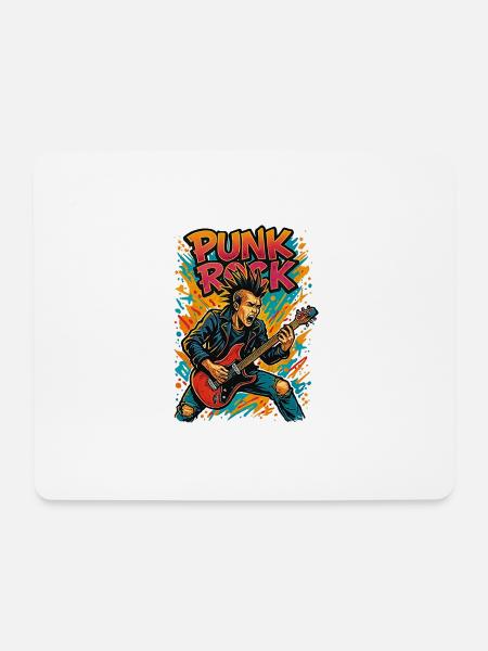 Punk - Mousepad (Querformat) - Weiß