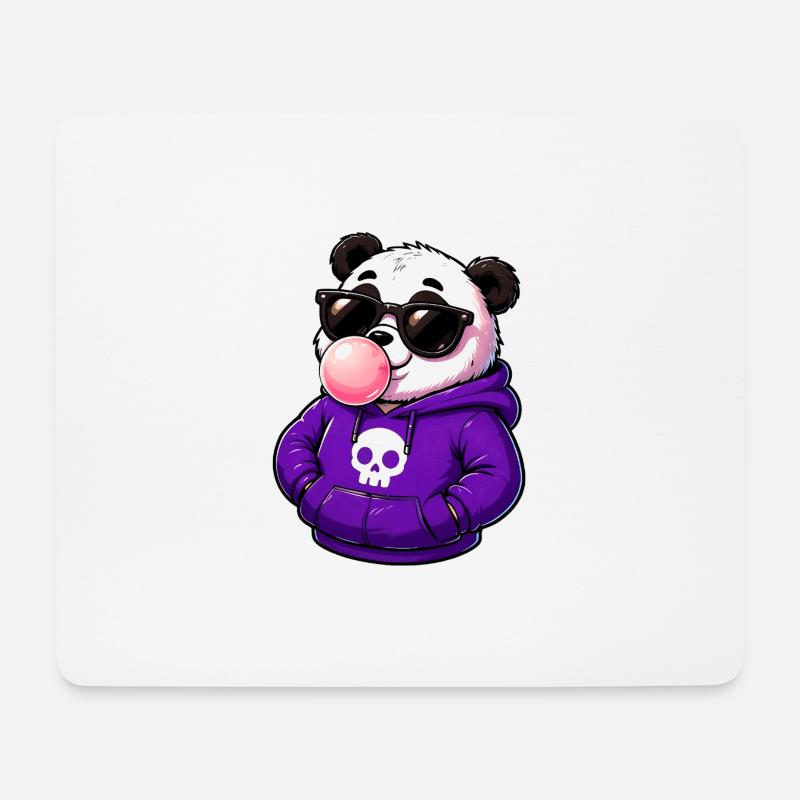 Cool_Panda_Bubblegum_Attitude - Mouse Pad (horizontal) - white