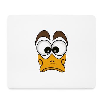 Comic Ente schielend - Mousepad (Querformat) - Weiß - Vorne